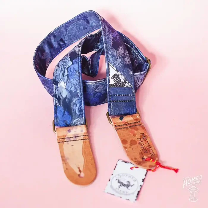 Mother Mary Company handmade guitar strap – ‘Cerulean Gatsby‘
