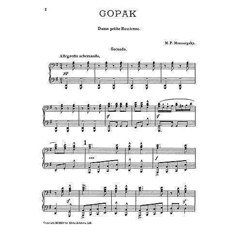Moussorgsky Gopak (for Piano Duet)