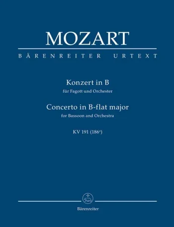 Mozart : Concerto for Bassoon in B-flat (K.191) (K.186e) (Urtext) Study score (Barenreiter)