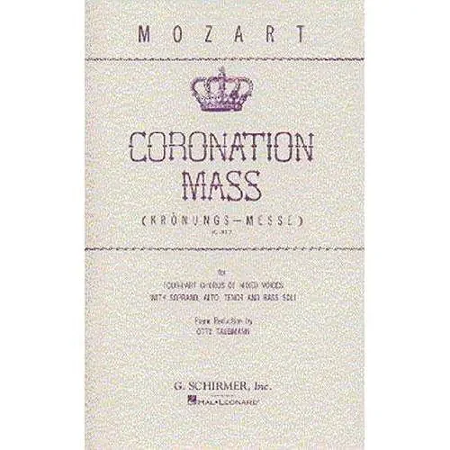 Mozart Coronation Mass SATB