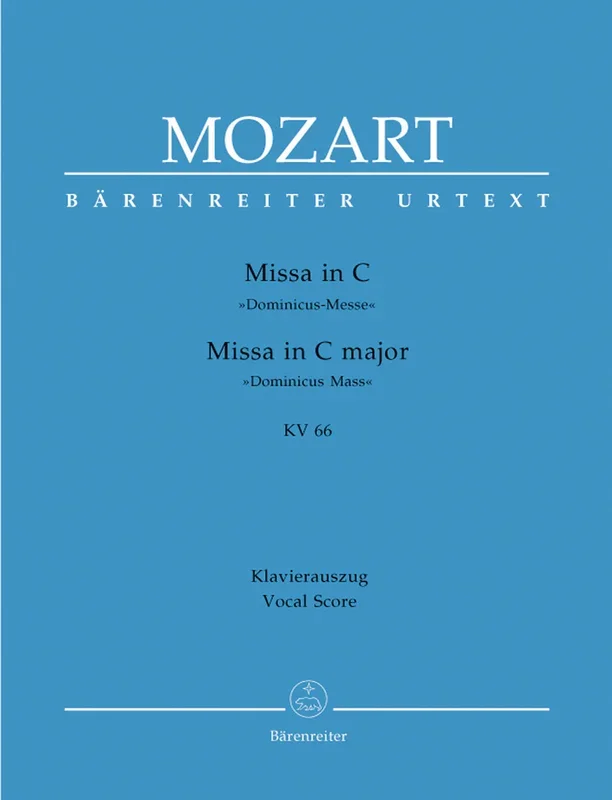 Mozart: Mass C K66 Dominicus – Vocal Score