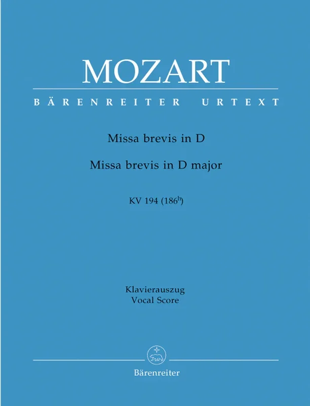 Mozart: Missa Brevis D K194 – Vocal Score