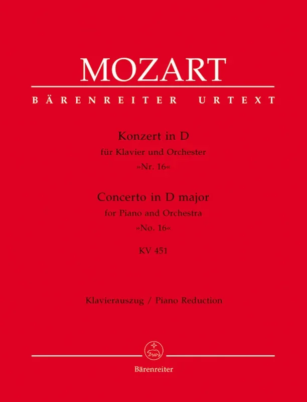 Mozart: Piano Concerto No 16 in D K451