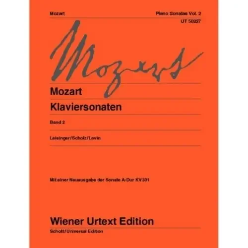 Mozart Piano Sonatas Vol.2 UT 50227 Klaviersonaten (Schott Edition)