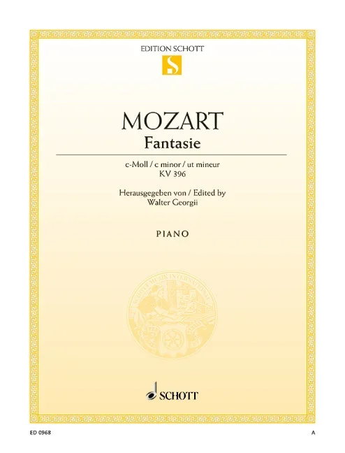 Mozart, Wolfgang Amadeus : Mozart, Wolfgang Amadeus : Fantasia No. 19 C Minor, – piano – Schott Digital