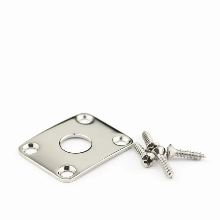 Music Man Chrome Jack Plate (Standard Size – Includes Screws) M05161