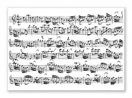 Musical Postcard – White design