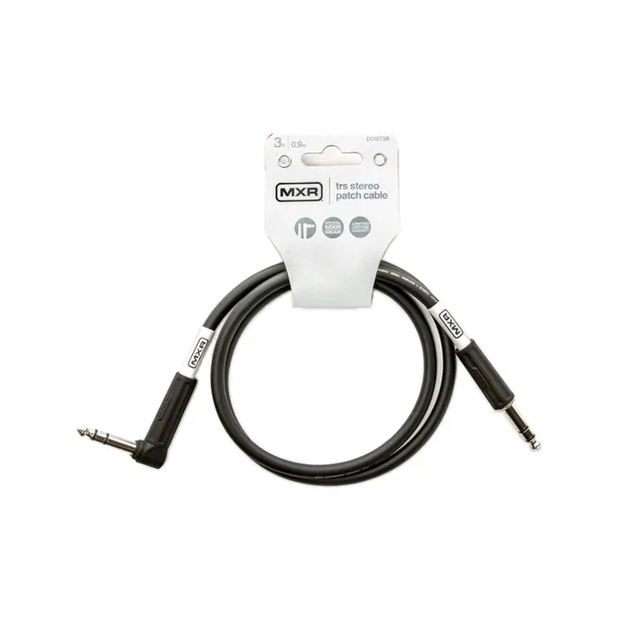 MXR DCIST03R TRS Stereo Cable, Straight/Right-Angle, 3ft