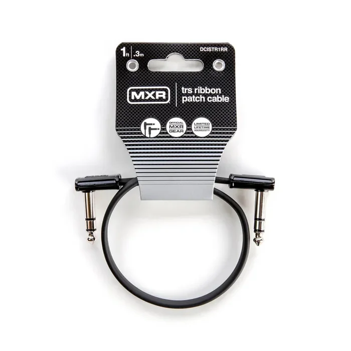 MXR DCISTR1RR 1-foot Right Angle to Right Angle Ribbon Stereo Patch Cable