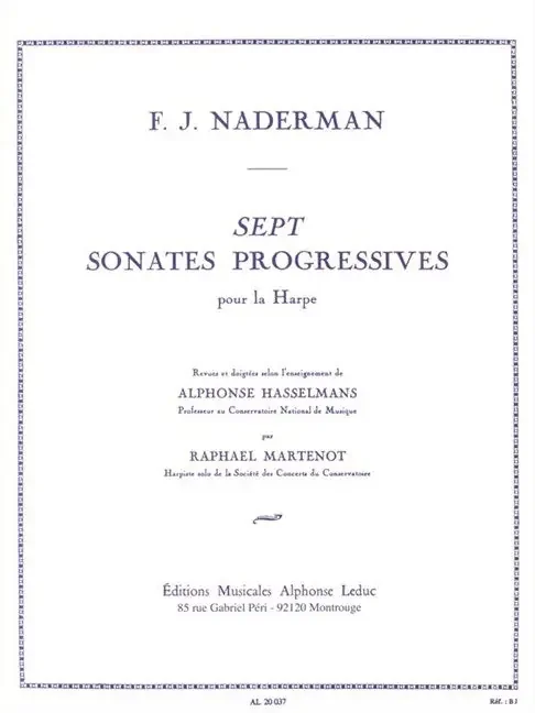 Nadermann 7 Progressive Sonatas for Harp