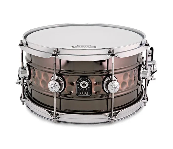 Natal 13 ” x 7 ” Beaded/Hammered Steel Snare Drum