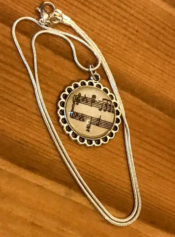Necklace featuring Musical Notation