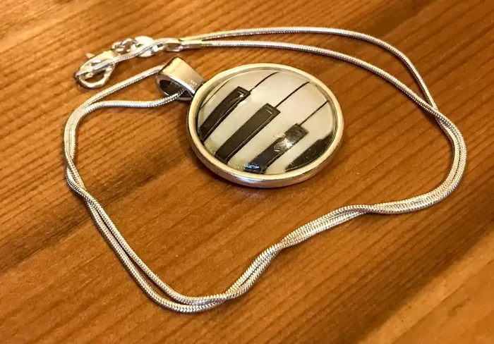 Necklace featuring Piano Keyboard