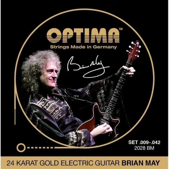 Optima Gold-Plated 9-42 Brian May Signature Electric Guitar Strings