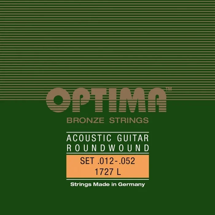 Optima Phosphor Bronze 12-52 Acoustic Guitar Strings, Light