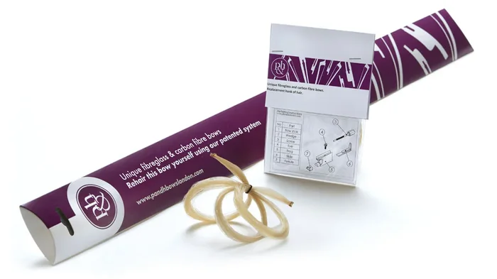 P & H Violin Bowhair Hank, Natural 1/8