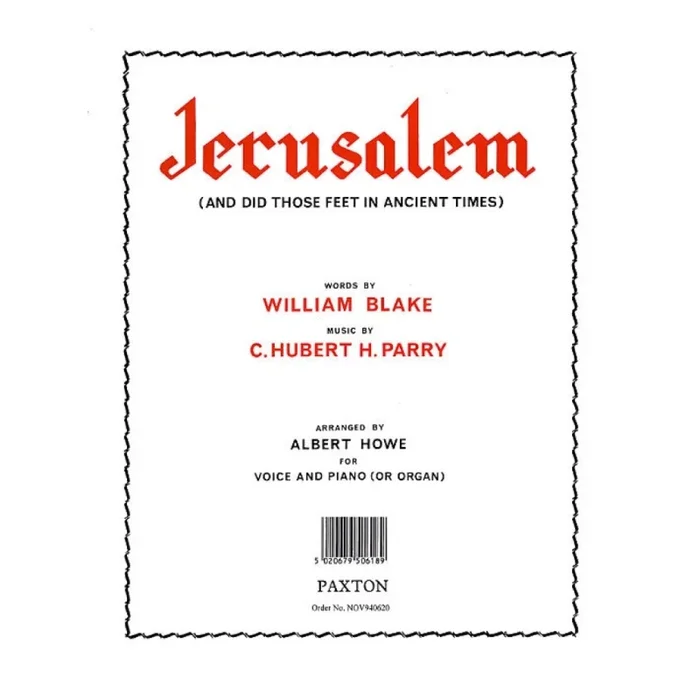 Parry, Hubert – Jerusalem (Voice/Organ)