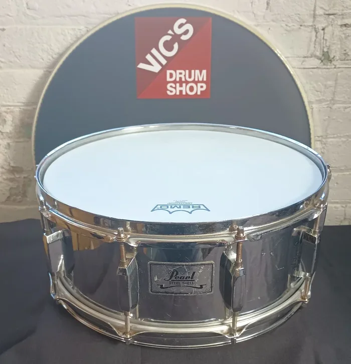 Pearl 5.5×14 Steel Snare Drum, USED