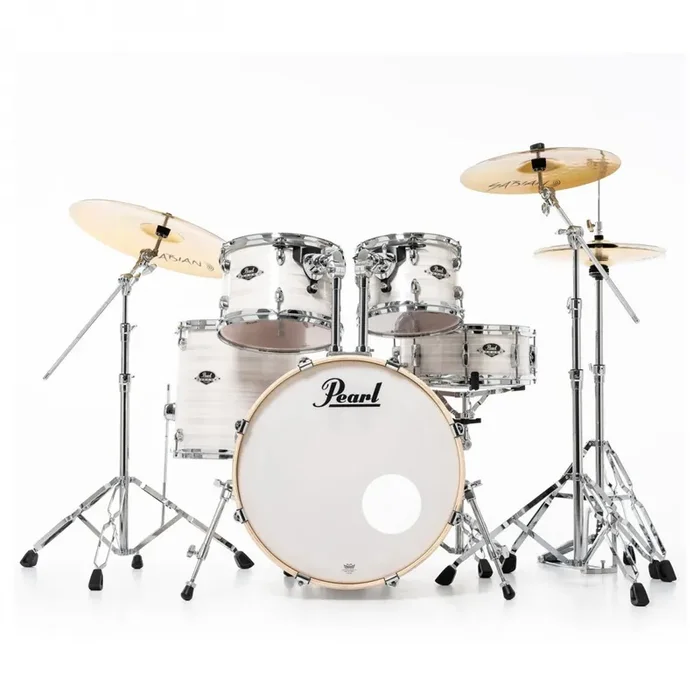 Pearl Export Slipstream White 5 Piece Drum Kit including Sabian SBR Cymbals (20″, 10″, 12″, 14″, 14″ snare)