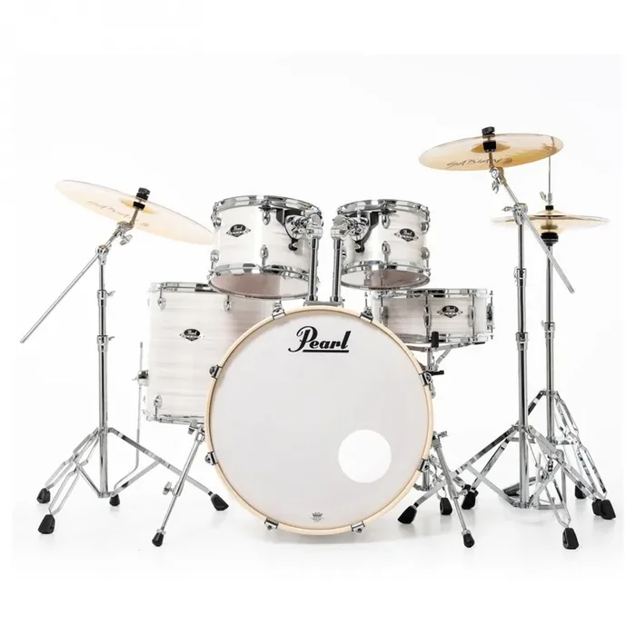 Pearl Export Slipstream White 5 piece drum Kit including Sabian SBR cymbals (22″, 10″, 12″, 16″, 14″ snare)