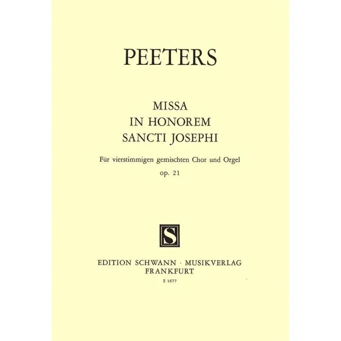 Peeters, Flor – Missa in hon StJosephi Op.21