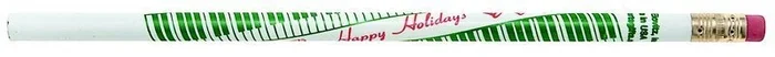 Pencil Keyboard Happy Holidays White