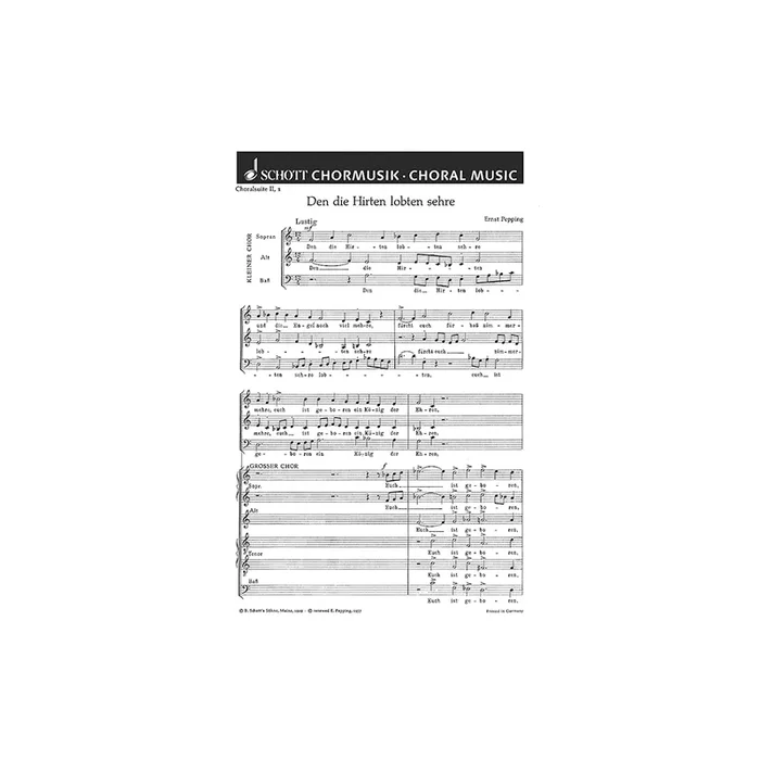 Pepping, Ernst – Choralsuite Teil II