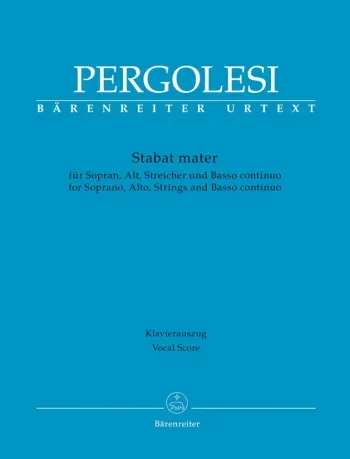 Pergolesi : Stabat Mater: SATB: Vocal Score (Barenereiter)