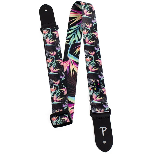 Perris 1.5″ Polyester “Maui & Sons” 8173 Design Ukulele Strap with Leather ends
