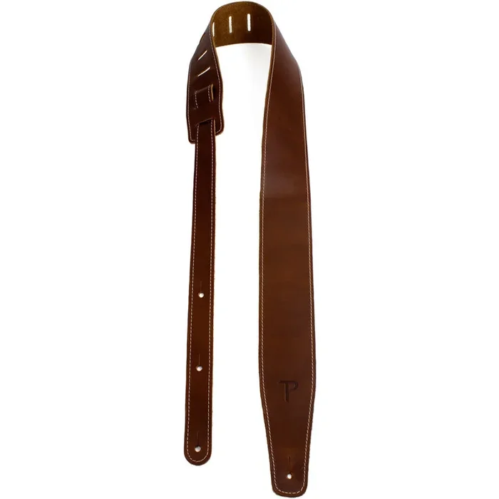 Perris 2.5″ Baseball Leather Guitar Strap in Tan