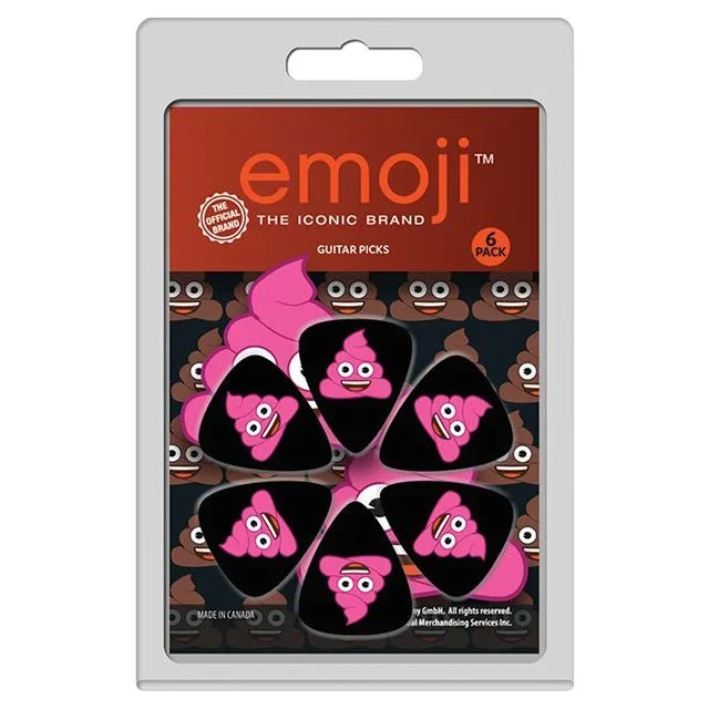 Perris 6-Pack “Emoji Pink Poop ” Licensed Guitar Picks