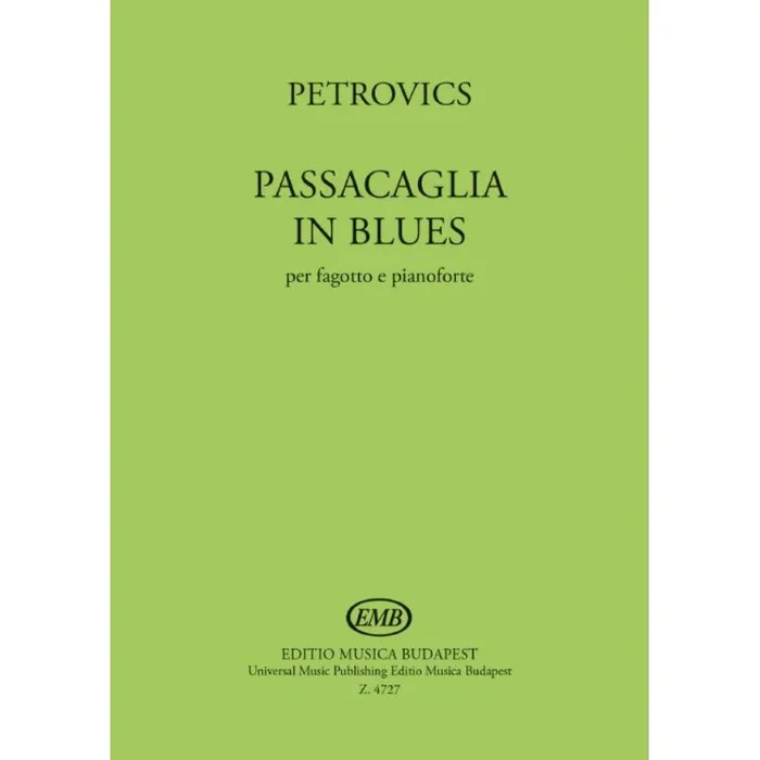 Petrovics, Emil – Passacaglia in Blues (bassoon and piano)