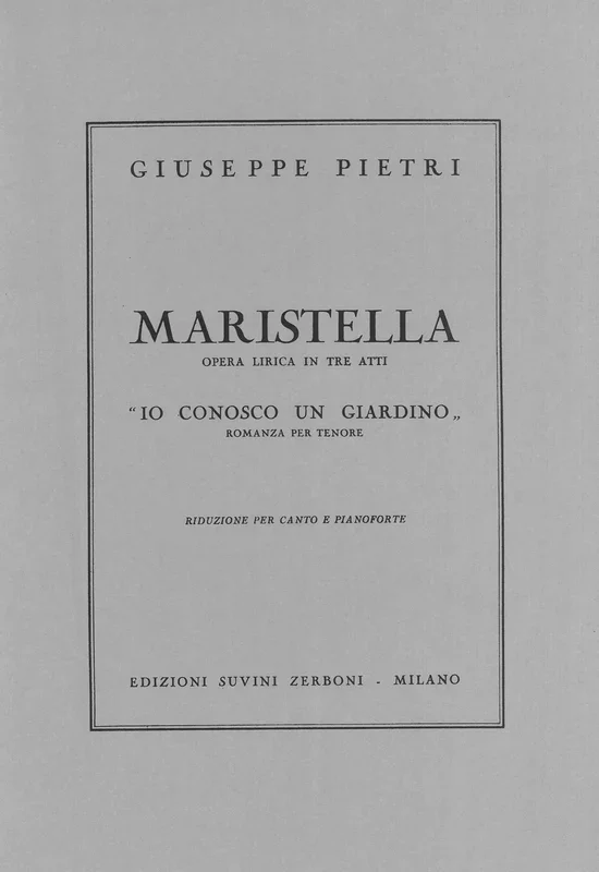 Pietri: Io Conosco Un Giardino from Maristella
