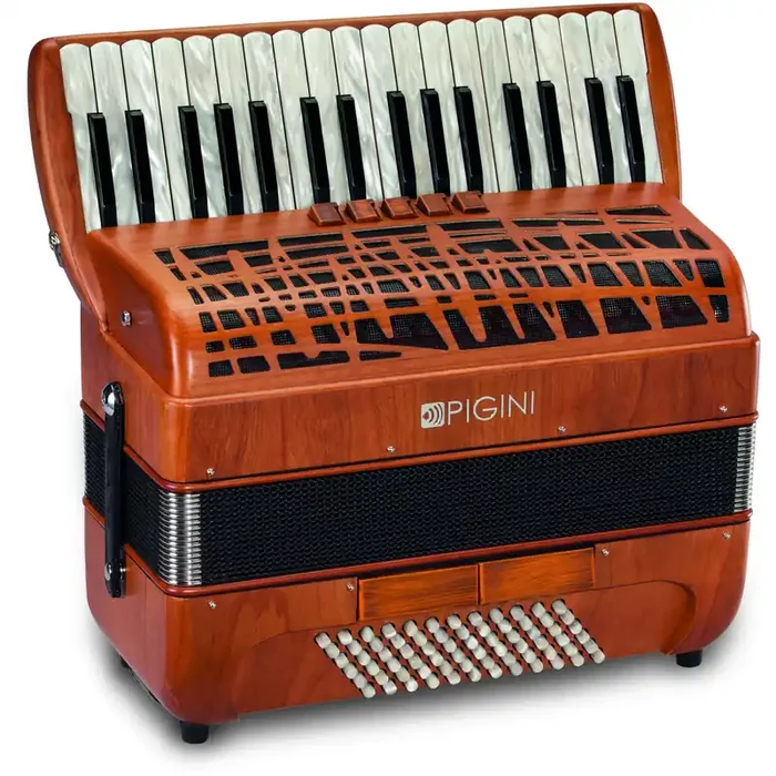 Pigini Deluxe Cherrywood P36-3 72 Bass Piano Accordion