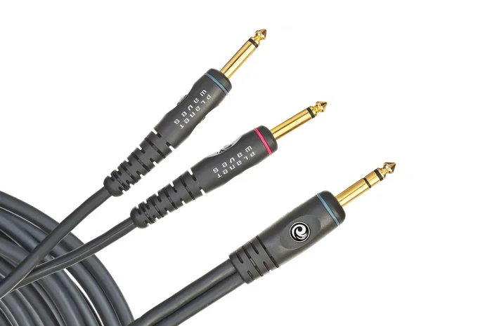 Planet Waves Custom Series Stereo Cable, 1/4 Inch to Dual Mono 1/4 Inch, 10 feet
