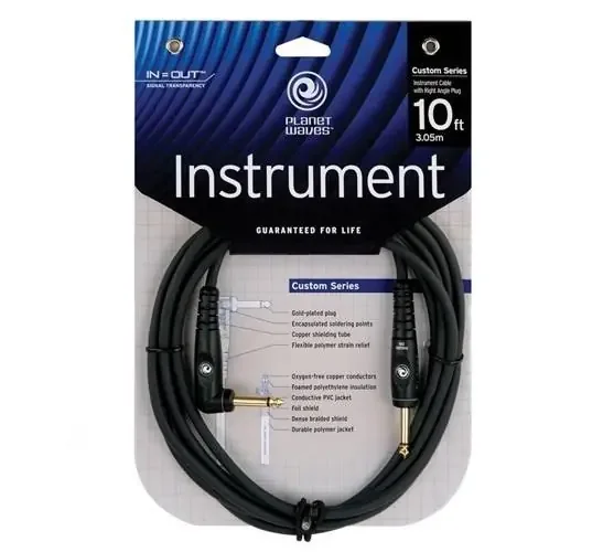 Planet Waves PW-GRA-20 Custom Lead 1/4 Jack Angled 20ft