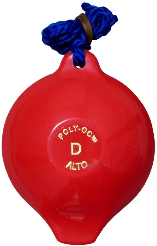 Polyoc 4 Hole Ocarina in D – Red