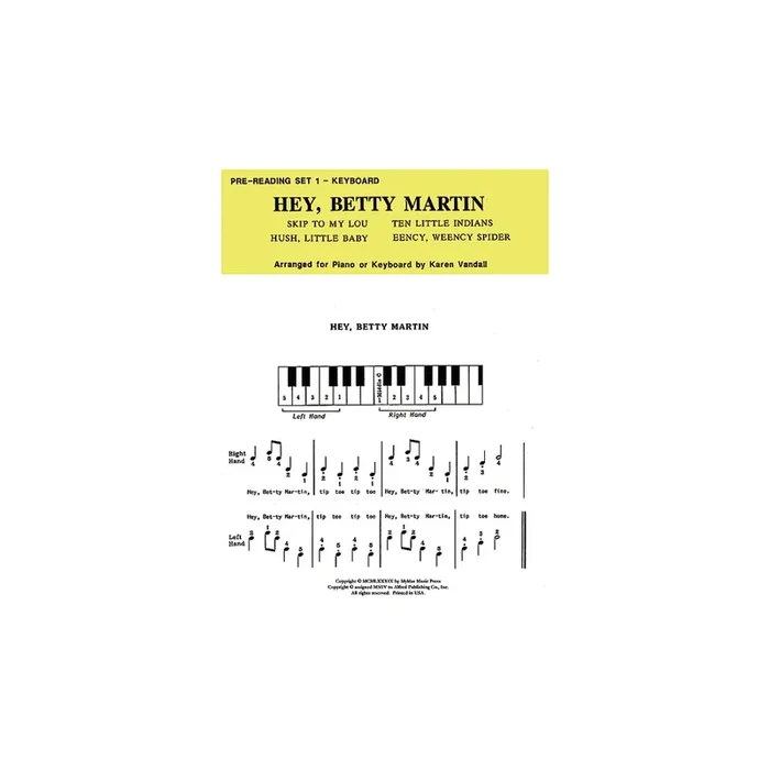 Pre-Reading Set 1 – Folk Songs