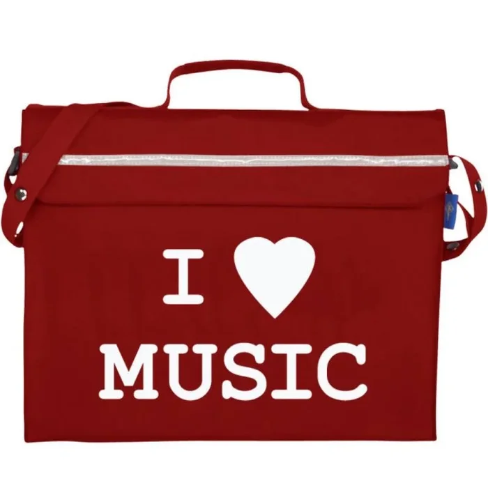 Primo Music Bag – I Love Music (Maroon)