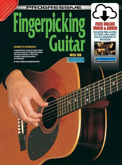 Progressive Fingerpicking Guitar Book/Online Video And Audio Book