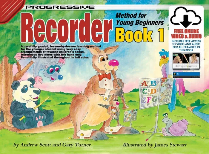 Progressive Recorder Book 1 For Young Beginners Book/Online Video And Audio Book