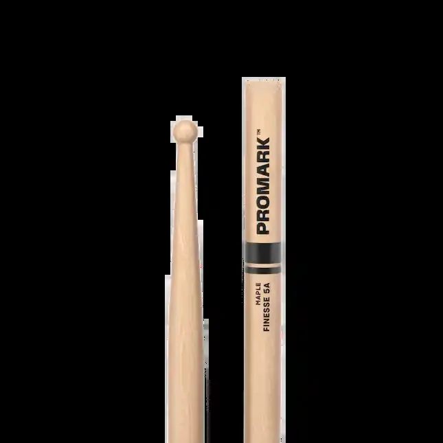 Promark Finesse 5A Maple Drumstick, Small Round Wood Tip
