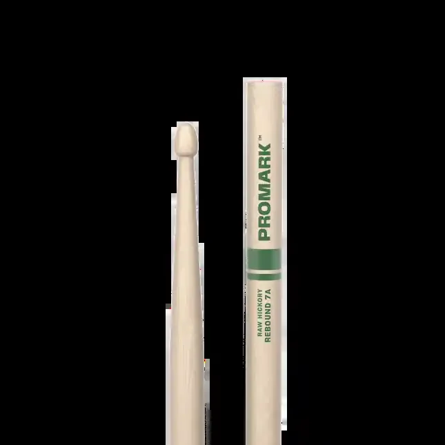 Promark Rebound 7A Raw Hickory Drumstick, Acorn Wood Tip