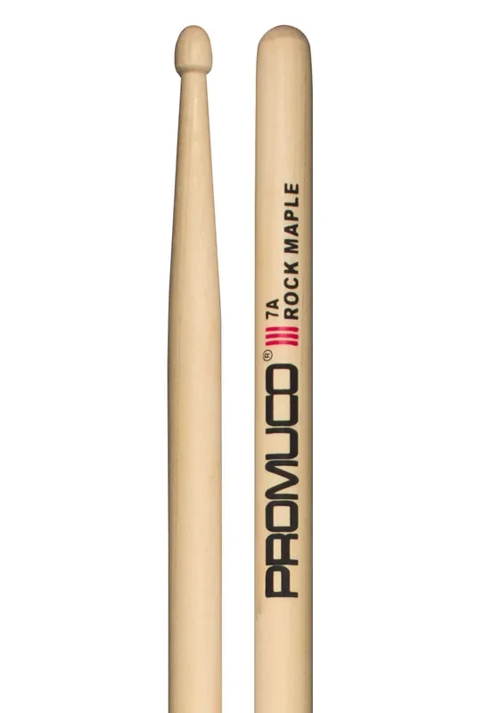Promuco 7A Wooden Tip Drumsticks – Rock Maple