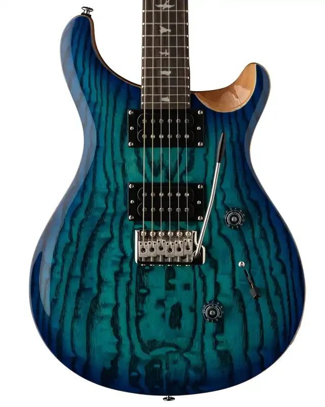 PRS SE Exotic Custom 24 Swamp Ash Burl – Lake Blue