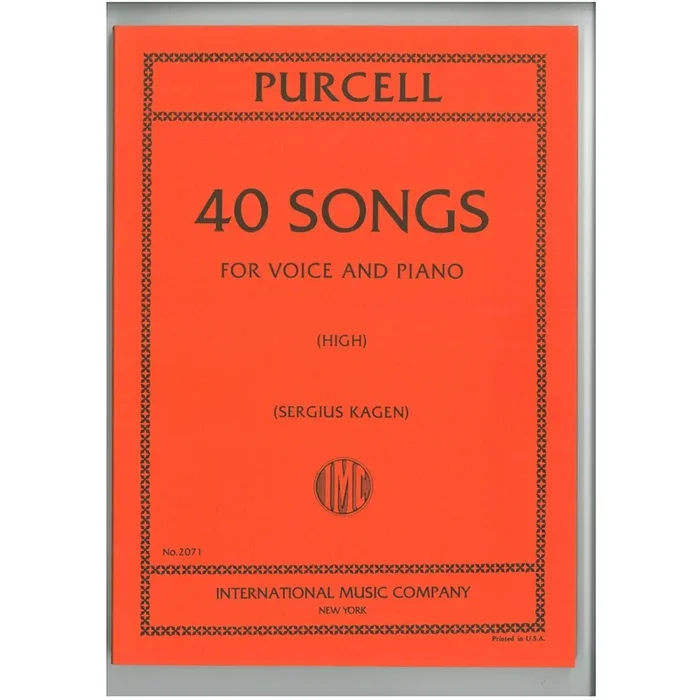 Purcell, Henry – 40 SONGS H.Vce Pft-Complete