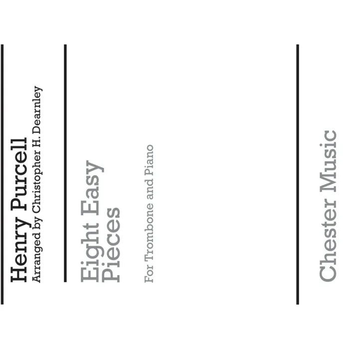 Purcell, Henry – Eight Easy Pieces For Trombone And Piano
