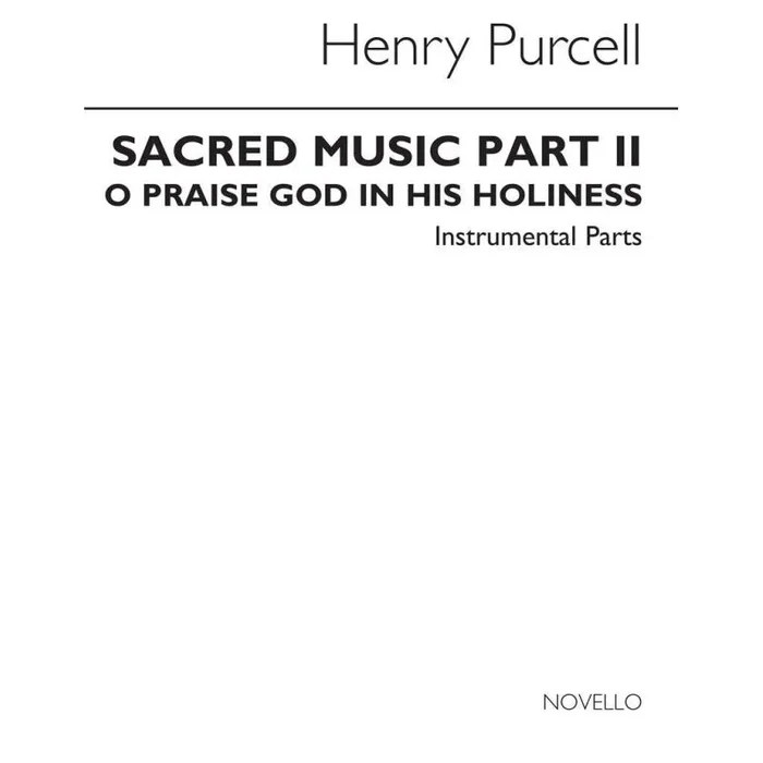 Purcell, Henry – O Praise God In His Holiness (String Parts)