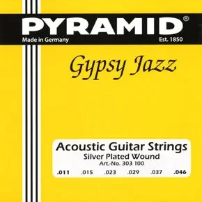 Pyramid Django Silver-plated 11-46 Acoustic Guitar Strings, Semi Light