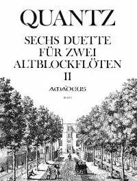 Quantz 6 Duets for 2 Alto Recorders, Vol. 2